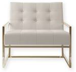 Loungesessel Chicago Beige - Gold - Gold