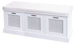 Banc J49 boites de rangement Blanc crème - Blanc pur