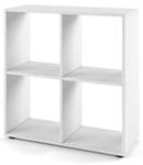 Raumteiler Tetra Weiß 4 Fächer Weiß - Holzwerkstoff - 72 x 72 x 29 cm