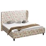 Gestoffeerd bed Rosevean geweven stof beige - 180 x 200cm