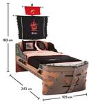 Schiffbett Pirate Braun - Holzwerkstoff - 105 x 183 x 241 cm