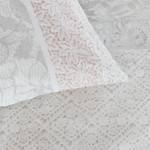 Parure de lit Lacy Coton - Blanc / Rose pastel - 135 x 200 cm + oreiller 80 x 80 cm