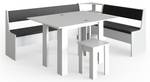 Sitzecke „Roman“ 210x150cm Hocker Tisch Grau