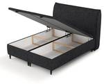 Premium Polsterbett Pearl Schwarz - Breite: 200 cm