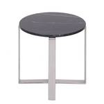 Table d’appoint Aaron Marbre / Acier inoxydable - Noir