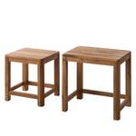 Tavolino Anamur (2 pezzi) legno massello di quercia selvatica - Quercia