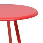 BijzettafelAvellanI-rood Rood - Metaal - Hout - Hoogte: 50 cm