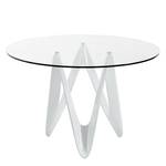 Table d'appoint Calasetta Verre / Fibre de verre - Blanc