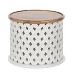 Table d'appoint Civrac Manguier / Blanc - 50 x 50 cm