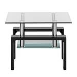 Table d’appoint Glassy I Verre clair / Noir