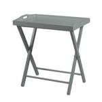 Table d'appoint Hude Pin partiellement massif Gris