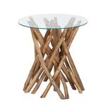 Beistelltisch Lavaur Teak massiv / Glas