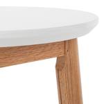 Table d’appoint Lindholm Décor blanc / Chêne massif