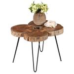 Table d'appoint Mecco II Acacia massif / Fer - Acacia / Noir