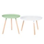 Tables d'appoint Mika (lot de 2) Menthe / Blanc