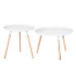 Tables d'appoint Mika (lot de 2) Blanc