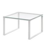 Salontafel Montalto glas/staal - wit