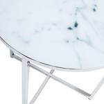 Table d'appoint Monticello Verre / Acier - Imitation marbre / Chrome