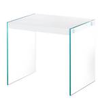 Table d'appoint Savoie Verre transparent / Blanc brillant
