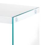 Table d'appoint Savoie Verre transparent / Blanc brillant