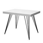 Tavolino Strut II Parzialmente in legno massello di paulonia - Bianco / Nero