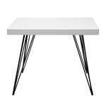 Tavolino Strut II Parzialmente in legno massello di paulonia - Bianco / Nero