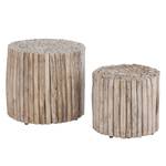 Table basse gigogne Tree Trunk II Teck massif - Teck