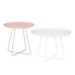 Tables gigognes Tuula (lot de 2) Mauve / Blanc