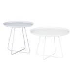 Tables gigognes Tuula (lot de 2) Gris clair / Blanc