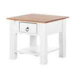 Table d'appoint Valmer I Pin massif Blanc - Pin blanc / Pin couleur miel