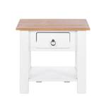 Table d'appoint Valmer I Pin massif Blanc - Pin blanc / Pin couleur miel