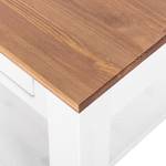 Tavolino da salotto Valmer I Legno massello di pino Bianco - Pino bianco / Pino color miele
