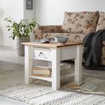 Table d'appoint Valmer I Pin massif Blanc - Pin blanc / Pin couleur miel