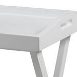 Table d'appoint Vassia Pin partiellement massif - Blanc