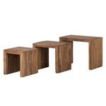 Tables d’appoint Yoga (3 éléments) bois de Sheesham et noyer - lot de 3