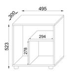 Table d’appoint Zeito Imitation noyer