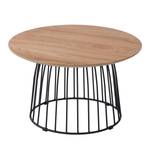 Table dappoint Zosin Chêne / Noir - Ø 60 cm
