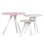 Tables gigognes Bubblegum (lot de 3) Rose Verni