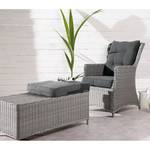 Loungesessel Barcelona Polyrattan - Grau