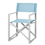 Chaise de jardin Messina I Aluminium / Ergotex Crème Bleu clair