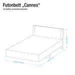 Bed Cannes Grof gezaagd eikenhouten look/wit - 160 x 200cm