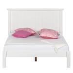 Bed Cassis deels massief acaciahout - wit - 140 x 200cm