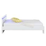 Bed Emblaze II mat wit - LED-verlichting - 160 x 200cm