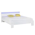 Bed Emblaze II mat wit - LED-verlichting - 160 x 200cm