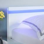 Bed Emblaze II mat wit - LED-verlichting - 90 x 200cm