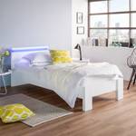Bed Emblaze II mat wit - LED-verlichting - 90 x 200cm