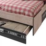 Bed Fabric I met lades grijze essenhouten look decoratieve print