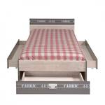 Bed Fabric I met lades grijze essenhouten look decoratieve print