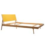 Massief houten bed Fleek II massief eikenhout - Geel/Eikenhouten - 160 x 200cm