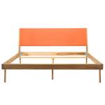 Massief houten bed Fleek II massief eikenhout - Oranje/eikenhoutkleurig - 160 x 200cm